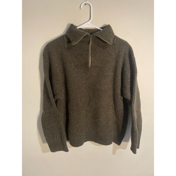 Cabela’s Outfitter Series 100% Lambs Wool 1/4 Zip Men’s Size XL Brown - Picture 1 of 8